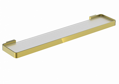 Стеклянная полка для ванной Wonzon & Woghand lotte, брашированное золото ww-8327a-bg