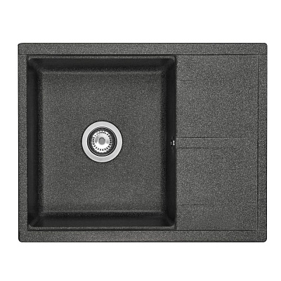 Мойка для кухни из литого мрамора Aquaton Делия 65 графит 1A718632DE210