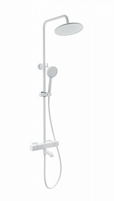 Душевая система с термостатом Wonzon & Woghand STAY 4, Белый матовый WW-A3007-T1-MW