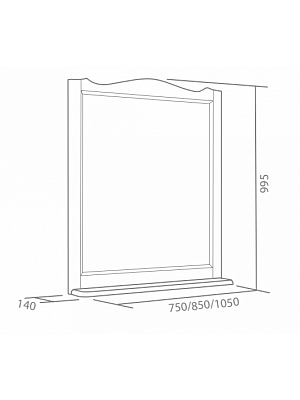 Зеркало Bas Версаль 105 орех МБ00170