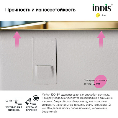Мойка из нержавеющей стали Iddis Edifice EDI75B2i77
