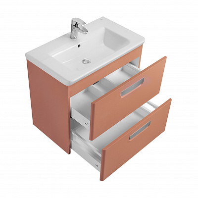Тумба под раковину Roca The Gap Original 70, 2 ящика, терракота, ZRU9307838