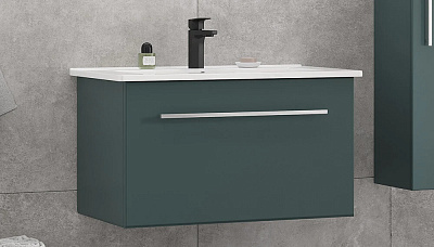 Тумба под раковину Posse 750-0-1 навесная верде Velvex tp POS OSK 751Y верде, дуб золотой (под раковину 234336)