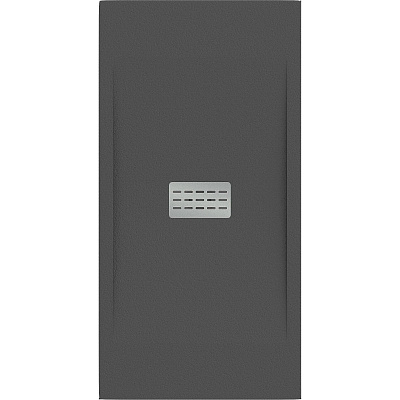 Душевой поддон 120х90 литьевой GoodDoor Flow чёрный ЛП00126