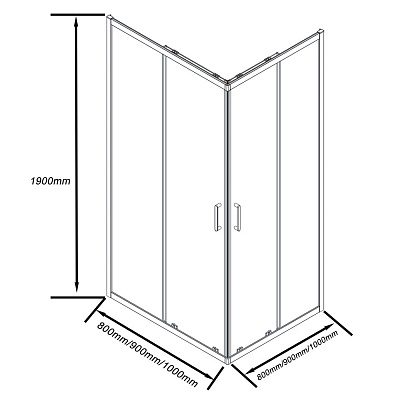 Душевой уголок GoodDoor Cube CR-80-C-B 80х80 черный КУ00019