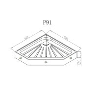 CERUTTI Поддон пента P91 (90*90*15)