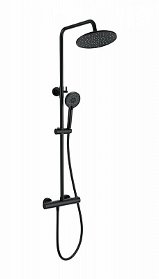 Душевая система с термостатом Wonzon & Woghand INN 4, Черный матовый WW-B3047-A-MB