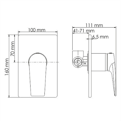 Смеситель для душа WasserKRAFT Wiese 8451