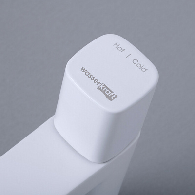 Смеситель для умывальника Saale 9503 покрытие белый Soft-touch WasserKRAFT