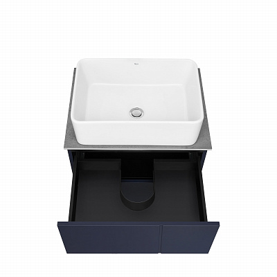 Тумба с раковиной Roca Luna 60 2 ящика ZRU9307766, синий