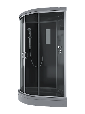 Душевая кабина угловая 120х80х215 ERLIT ER3512PL-C2-RUS_GRAY низкий поддон