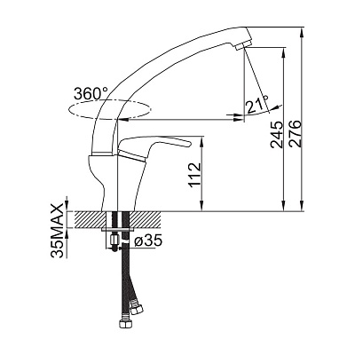 Смеситель для кухни IDDIS Creative D56101C