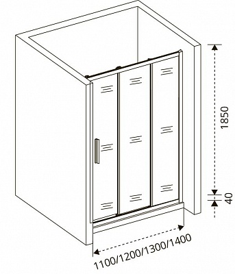 Душевое ограждение Good Door Orion WTW-140-C-CH