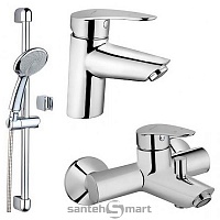 Комплект смесителей для ванной Vitra Dynamic S A49152EXP (Ванна, раковина, душевой гарнитур)