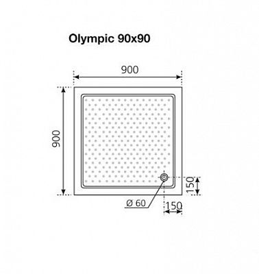 Поддон Novellini Olympic  90*90 цвет Bianco
