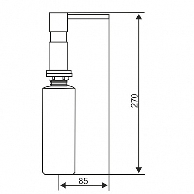 Дозатор Longran Quadro LD0001 SS