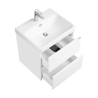 Тумба подвесная с раковиной AQUATON Сканди 55 1A251701SD010 белая