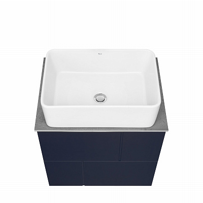 Тумба с раковиной Roca Luna 60 2 ящика ZRU9307766, синий