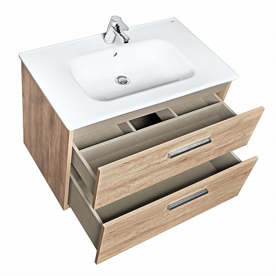 Тумба под раковину Roca Victoria 80 орех 2 ящика A857470517