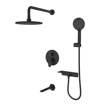 Душевая система скрытого монтажа с тропическим душем Milardo Rora RORBL03M68