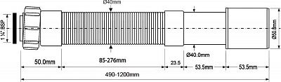 Труба гофрированная (гофра ) 1 1/4  M`ALPINE 1,2 м. MRMF5-12 40/50