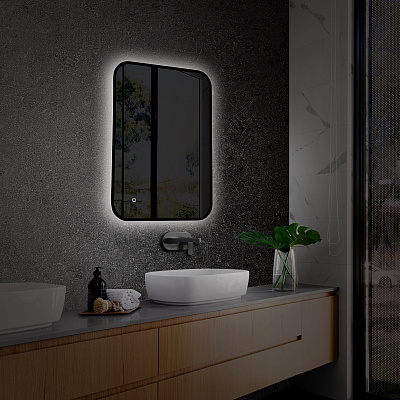 Зеркало 80х55 открытая подсветка, сенсорный выключатель Silver Mirrors Incanto LED-00002598