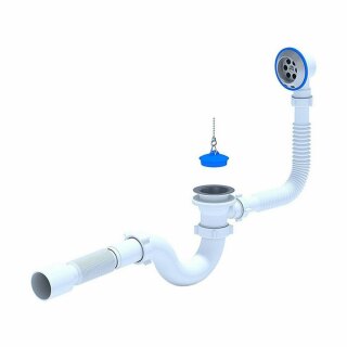 Сифон для ванны с выпуском переливом 1 1/2" Ани с г/т 40х50 E155