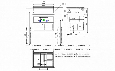 Тумба без раковины Iddis Mirro 50 MIR50W0i95