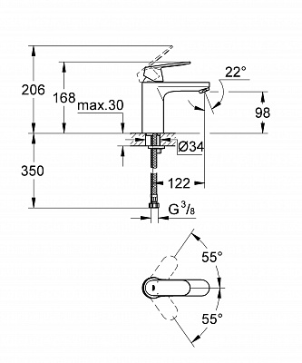 Смеситель для умывальника Grohe Eurosmart Cosmo 23327000