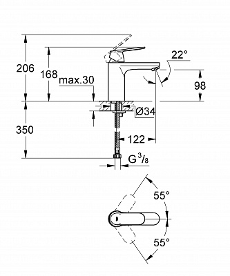 Смеситель для умывальника Grohe Eurosmart Cosmo 23327000