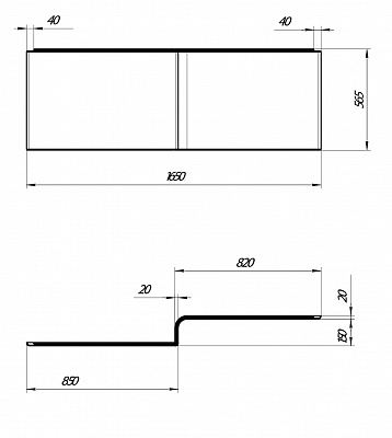 Панель фронтальная 1Marka  LINEA 165 R