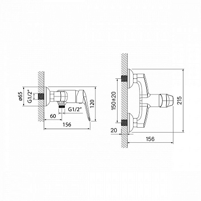 Смеситель для душа Iddis Torr TORSB00i03