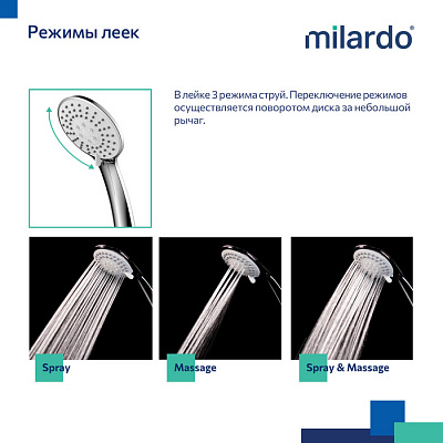 Смеситель для ванны с длинными изливом Milardo Rora глянцевый хром RORSB00M10
