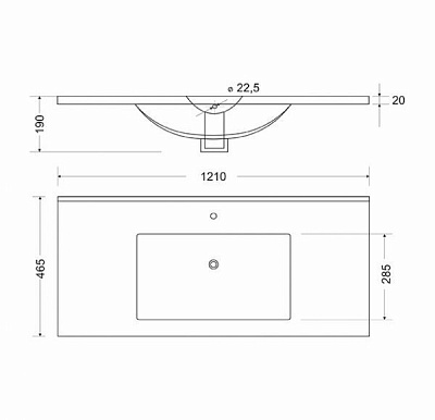 Раковина Mirsant NEXT-120 керамическая УТ000029928