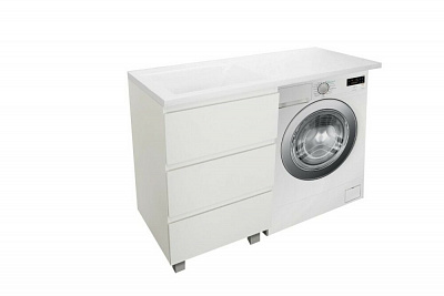 Комплект мебели Dallas Luxe 120х48 левосторонний напольный, 3 ящика (ШхГхВ) 548х476х860 Эстет ФР-00001922