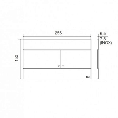 Клавиша смыва механическая SLIM, soft-touch, Oliveira  659055