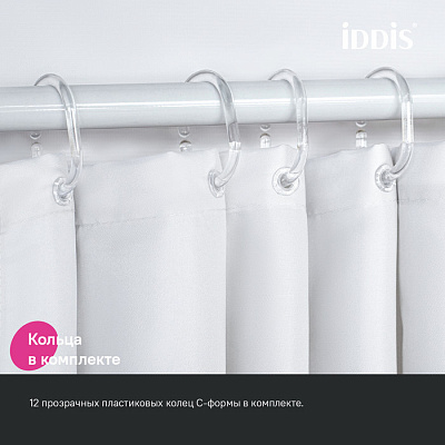 Штора для ванной 200x180 Iddis Base BO04P18i11
