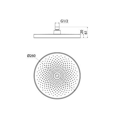 Верхняя лейка Iddis SpaHome SPA26BPi64