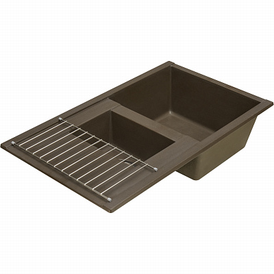 Мойка для кухни из литого мрамора Aquaton Делия 87 кофе 1A716232DE280