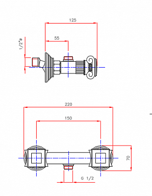 Смеситель для душа CEZARES OLIMP-DS OLIMP-DS-01-M