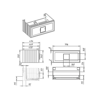 Тумба под раковину La Fenice Cubo 80 см серая матовая (рак. 238720) FNC-01-CUB-G-80