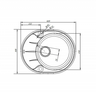 Гранитная мойка Iddis Kitchen G K10W621i87