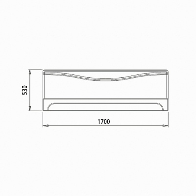 Панель фронтальная для ванны с креплением, 170 см, 003, IDDIS, 003170Ui93