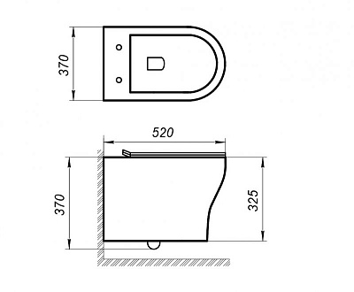 Чаша унитаза подвесного безободкового с креплением Belbagno ACQUA BB340CHR