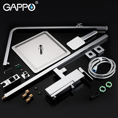 Душевая система с тропическим душем Gappo G2418 хром