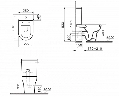 Унитаз подвесной с функцией биде VitrA Nest 5176B003-6233