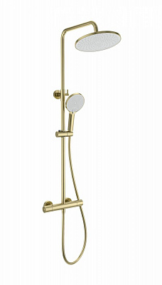 Душевая система с термостатом Wonzon & Woghand INN 1, Брашированное золото WW-B3013-T1-BG