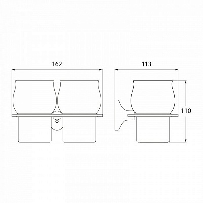 Подстаканник двойной Iddis Leaf LEASBC2I45