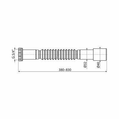 Гибкое соединение 5/4*32/40 металл AlcaPlast A760