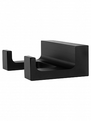 Двойной крючок для ванной Wonzon & Woghand eclipse, черный ww-9125-bl